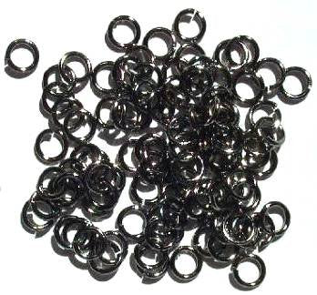 100 8mm Gunmetal Jump Rings