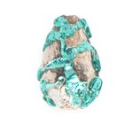 13x9mm Drop with Turquoise Molten Drizzle Lampwork