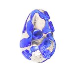 13x9mm Drop with Sapphire Molten Drizzle Lampwork