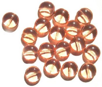 20 13x6mm Flat Rounded Rosaline Disk Beads
