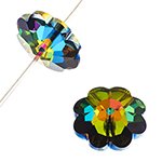 10 6mm Medium Vitrail Crystal Swarovski Sew On Flowers