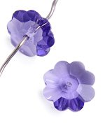 10 6mm Tanzanite Swarovski Sew On Flowers