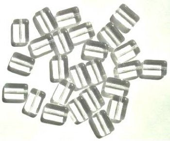 25 12x8x4mm Crystal Brick Glass Beads