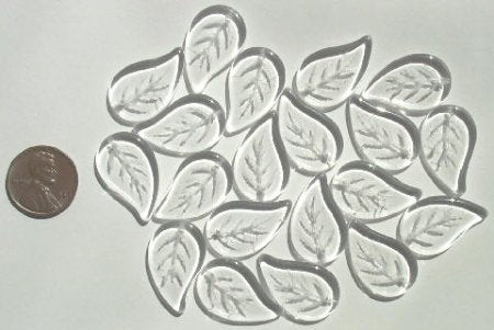 20 26x16mm Crystal Leaf Beads