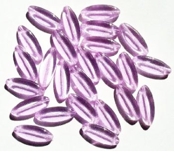 25 20x8mm Transparent Alexandrite Long Flat Oval Beads