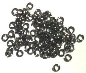 100 4mm Gunmetal Jump Rings