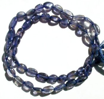 16 inch strand of 8x5mm Oval Iolite