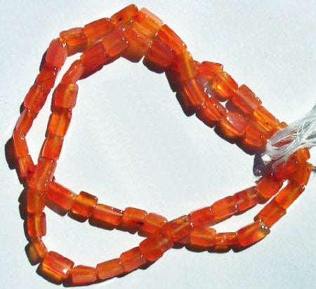 16 inch strand of 7x4mm Carnelian Bricks