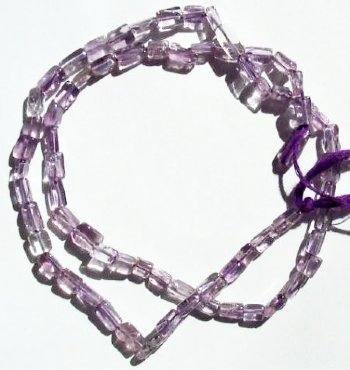 16 inch strand of 6x4mm Brick Amethyst
