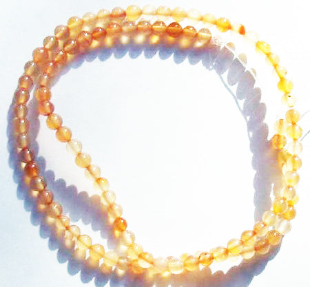 16 inch strand 4mm Carnelian Beads