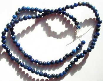 16 inch strand 4mm Lapis Beads