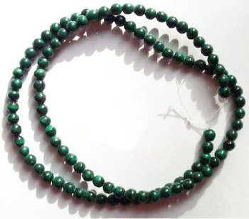 16 inch strand 4mm Malachite Beads