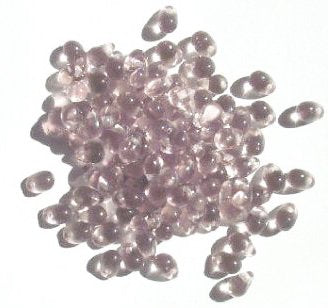 100 4x6mm Transparent Light Amethyst Drop Beads