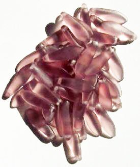50 5x16mm Matte Transparent Light Amethyst Dagger Beads