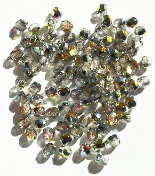 100 4mm Faceted Crystal Marea Firepolish Beads