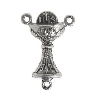 1 23x12mm Antique Silver Chalice Rosary Connector