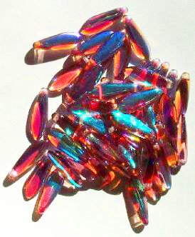50 5x16mm Transparent Amethyst AB Dagger Beads