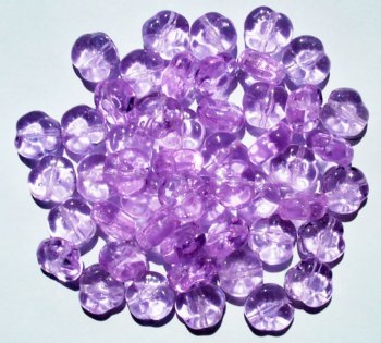 50 9mm 3 Petal Alexandrite Pansy Flower Beads