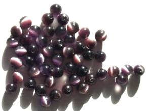 50 4mm Round Amethyst Fiber Optic