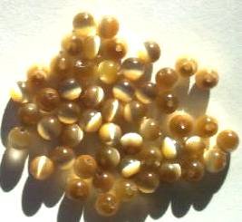 50 4mm Round Gold Fiber Optic
