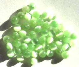 50 4mm Round Light Green Fiber Optic