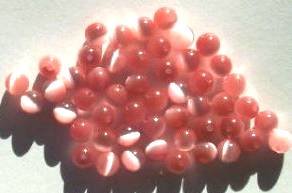50 4mm Round Medium Pink Fiber Optic