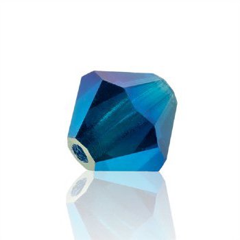 50 4mm Capri AB2X Preciosa Bicone Beads