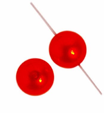 20 12mm Red Glass Pearl Beads