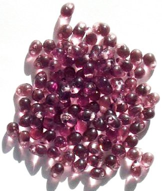 100 4x6mm Transparent Amethyst Drop Beads