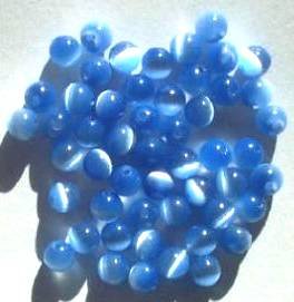 50 4mm Round Light Sapphire Fiber Optic
