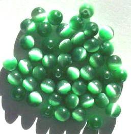 50 4mm Round Green Fiber Optic