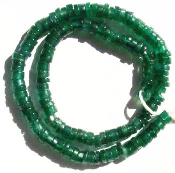 16 inch strand of 3x6mm Heishi Aventurine