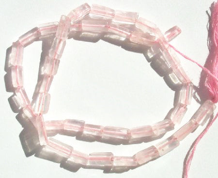 16 inch strand of 10x4mm Brick Rose Quartz