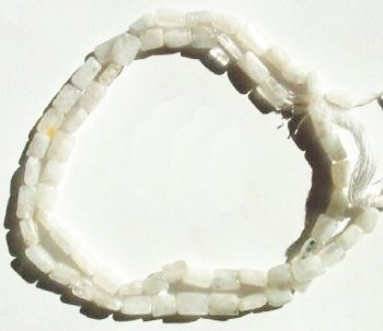 14 inch strand of 6x4mm Rainbow Moonstone Brick Beads