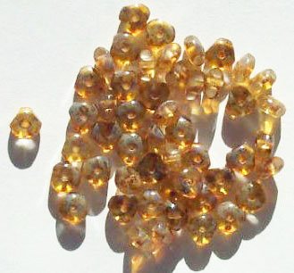 50 4x7mm Tri-Cut Crystal Firepolish Beads