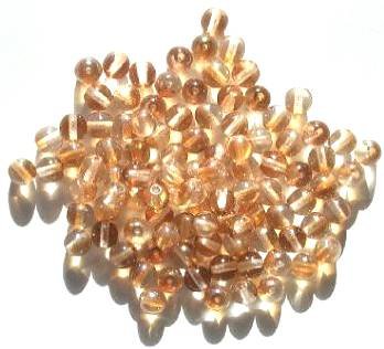 50 6mm Celsian Topaz Lustre Round Glass Beads