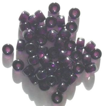 50 6x9mm Transparent Amethyst Glass Crow Beads