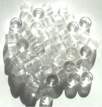 50 6x9mm Transparent Crystal Glass Crow Beads