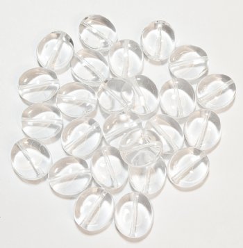 25 12mm Crystal Twisted Disk Beads