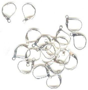 10 Pairs of Round Silver Lever Back Earrings