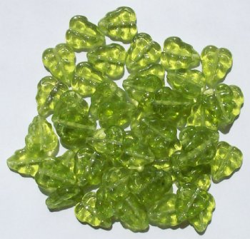 Leaf Glass Beads