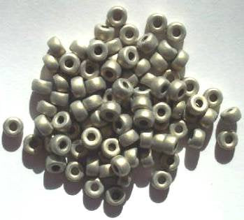100 4x6mm Crow Beads Metallic Matte Black Pearl Gold