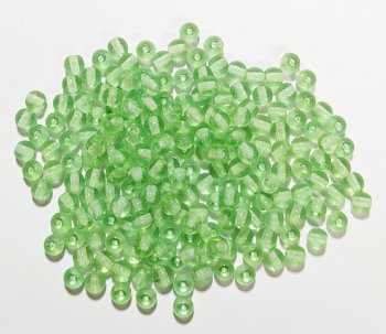 100 4mm Transparent Light Green Round Czech Glass Beads