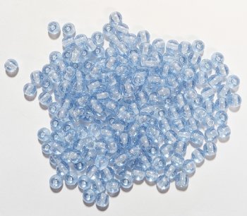 100 4mm Light Sapphire Lustre Round Glass Beads