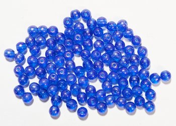 100 4mm Lustre Sapphire AB Round Glass Beads