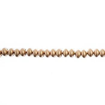 44, 4x6mm Metallic Gold Candy Oval Glass Beads