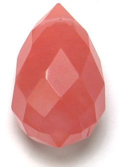 1 25x16mm Faceted Cherry Quartz Round Tear Drop