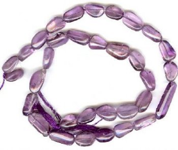 16 inch strand of 11mm Tumbled Amethyst