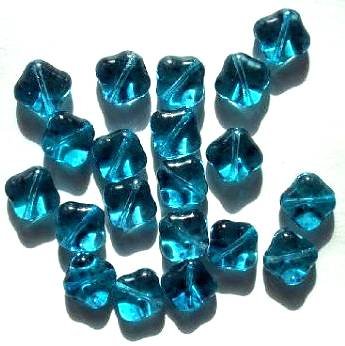 20 11mm Flat Puffed Diamond Dark Aqua with Speckles