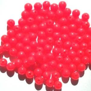 100 6mm Acrylic Opaque Red